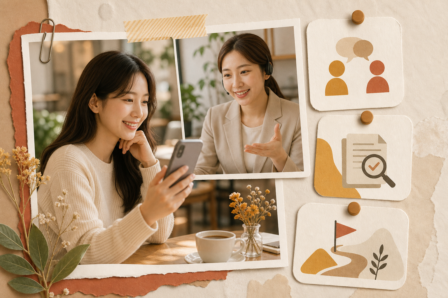 모아페이 상담, 빠른 확인, 안전 안내의 세 단계